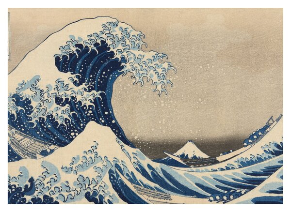 Obraz - Katsushika Hokusai, Under the Wave off Kanagawa, reprodukcia (70x50 cm)