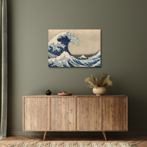 Obraz - Katsushika Hokusai, Under the Wave off Kanagawa, reprodukcia (70x50 cm)