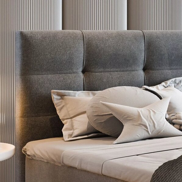 Čalúnená posteľ boxspring GLORIEN VELVET 90x200 cm ružová Matrac: Matrac Bonell pružinový
