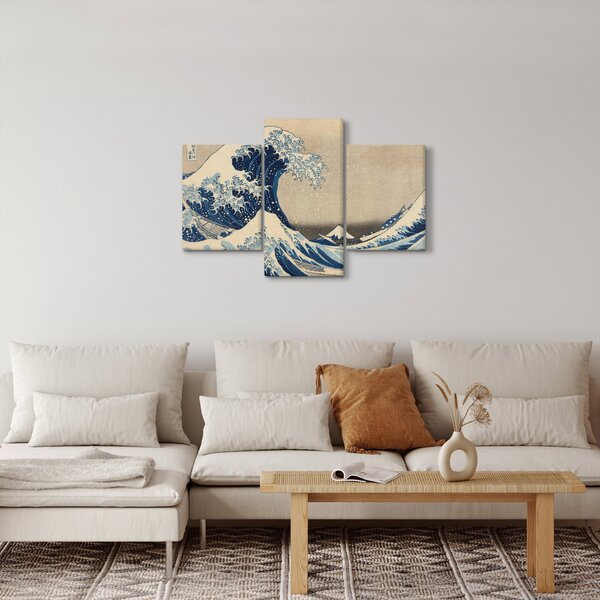 Obraz - Katsushika Hokusai, Under the Wave off Kanagawa, reprodukcia (90x60 cm)