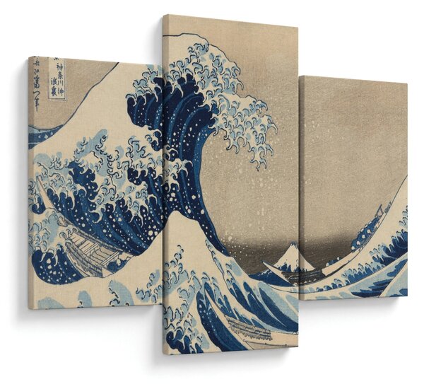Obraz - Katsushika Hokusai, Under the Wave off Kanagawa, reprodukcia (90x60 cm)