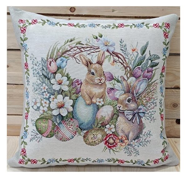Veľkonočná gobelínová obliečka na vankúš 42x42 cm MIGD017 Farba Viacfarebná Rozmery 42x42 cm