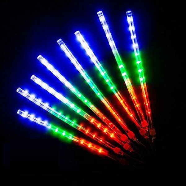 Vianočné LED kvapkajúce cencúle - 8ks, 10cm, rôzne farby na výber Farba: Teplá biela