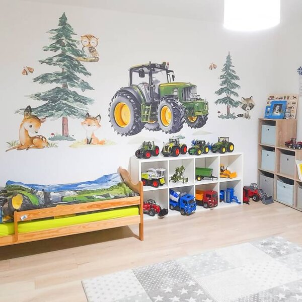 INSPIO-textilná prelepiteľná nálepka - Samolepky na stenu Stromy