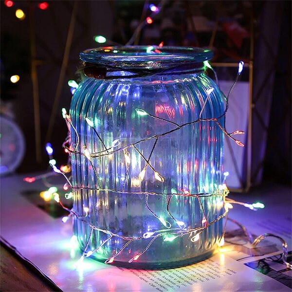 Vnútorná vianočná LED nano reťaz, viacfarebná, 10m, 300 LED