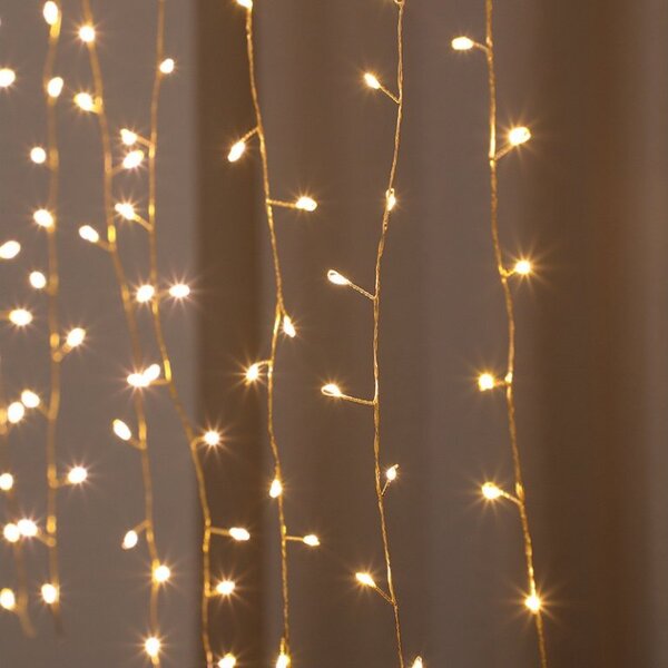 Vianočný LED svetelný mikro záves - 3m, 200 LED, viac farebných variantov Farba: Rôznofarebná
