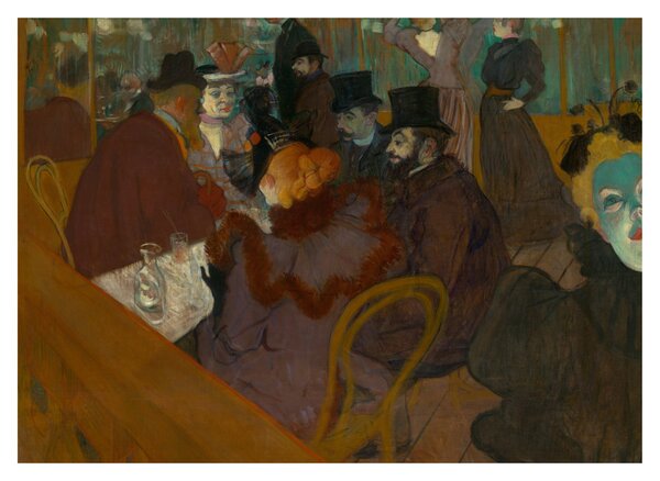 Obraz - Henri de Toulouse-Lautrec, At the Moulin Rouge, reprodukcia (70x50 cm)