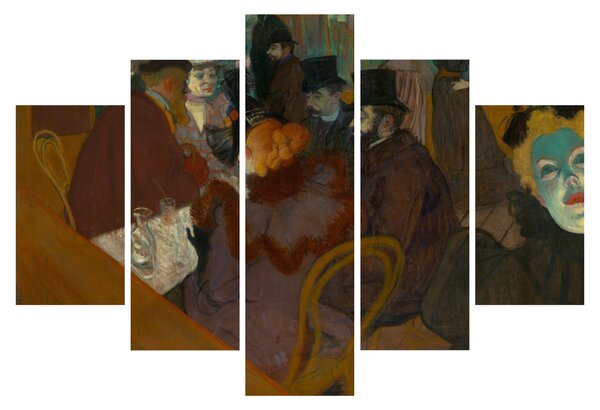 Obraz - Henri de Toulouse-Lautrec, At the Moulin Rouge, reprodukcia (150x105 cm)