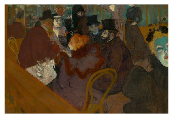 Obraz - Henri de Toulouse-Lautrec, At the Moulin Rouge, reprodukcia (90x60 cm)
