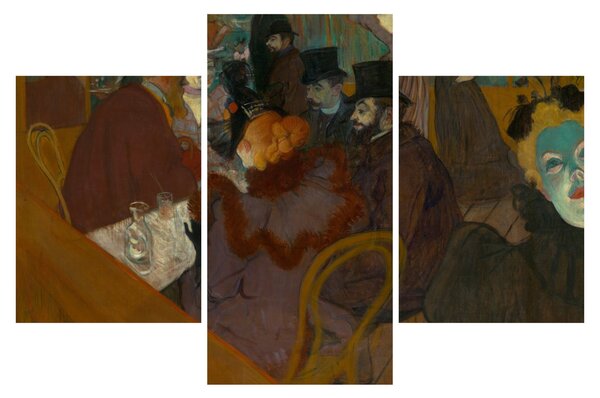 Obraz - Henri de Toulouse-Lautrec, At the Moulin Rouge, reprodukcia (90x60 cm)