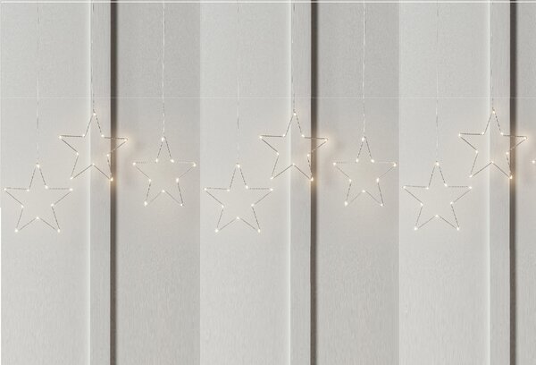 Vianočný LED vianočný záves s 8 hviezdami, 3m, 196 LED, viac farebných variant Farba: Fialová