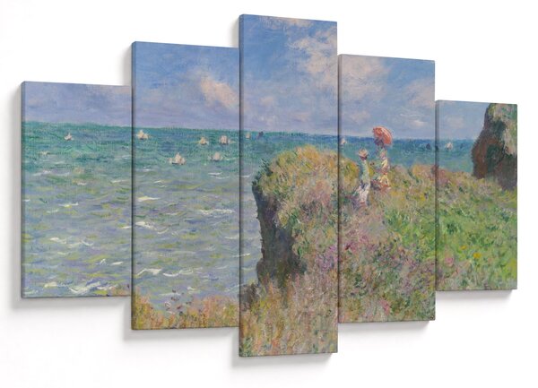 Obraz - Claude Monet, Cliff Walk at Pourville, reprodukcia (150x105 cm)