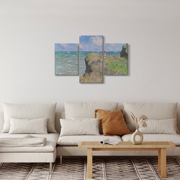 Obraz - Claude Monet, Cliff Walk at Pourville, reprodukcia (90x60 cm)