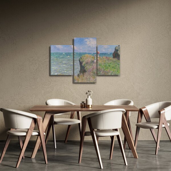 Obraz - Claude Monet, Cliff Walk at Pourville, reprodukcia (90x60 cm)
