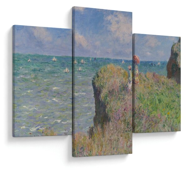Obraz - Claude Monet, Cliff Walk at Pourville, reprodukcia (90x60 cm)