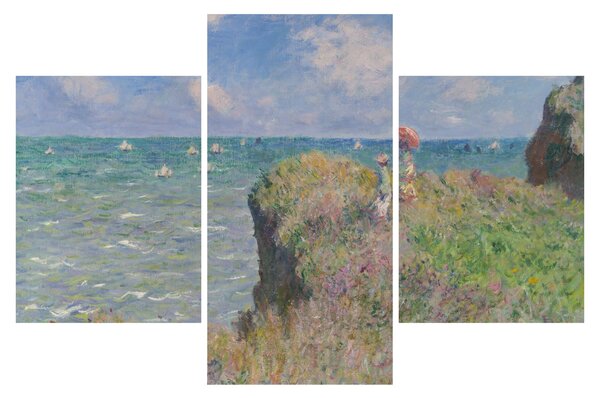 Obraz - Claude Monet, Cliff Walk at Pourville, reprodukcia (90x60 cm)