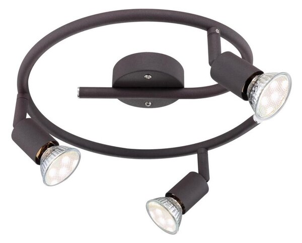 GLOBO 57382-3L - LED Bodové svietidlo OLIWA 3xGU10/3W/230V čierna