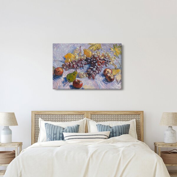 Obraz - Vincent van Gogh, Grapes, Lemons, Pears, and Apples, reprodukcia (90x60 cm)
