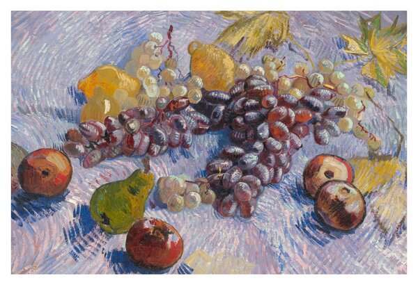 Obraz - Vincent van Gogh, Grapes, Lemons, Pears, and Apples, reprodukcia (90x60 cm)