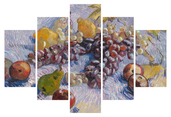 Obraz - Vincent van Gogh, Grapes, Lemons, Pears, and Apples, reprodukcia (150x105 cm)