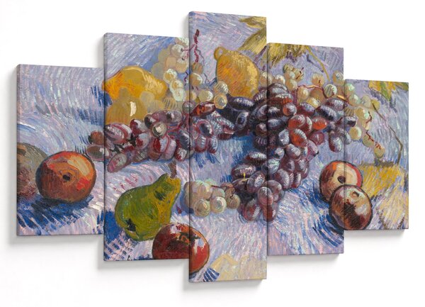 Obraz - Vincent van Gogh, Grapes, Lemons, Pears, and Apples, reprodukcia (150x105 cm)