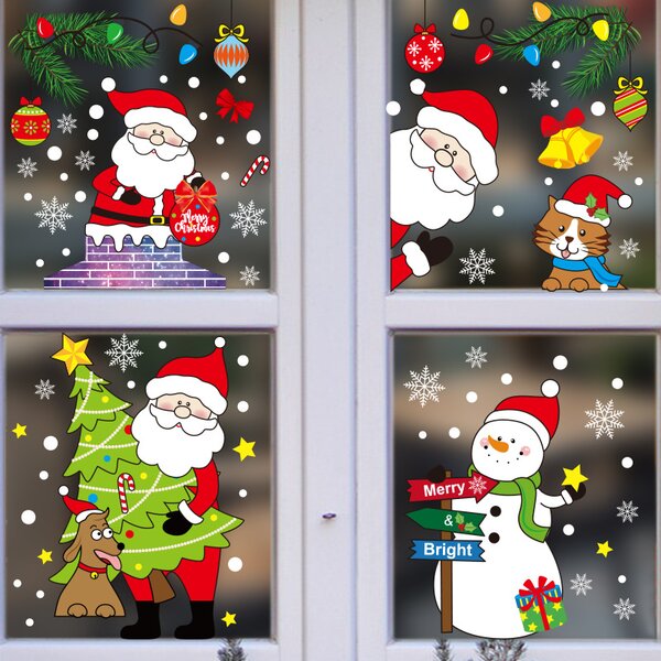 Vianočné nálepky na okno - Santa Claus - rôzne motívy na výber Varianta: Varianta 10