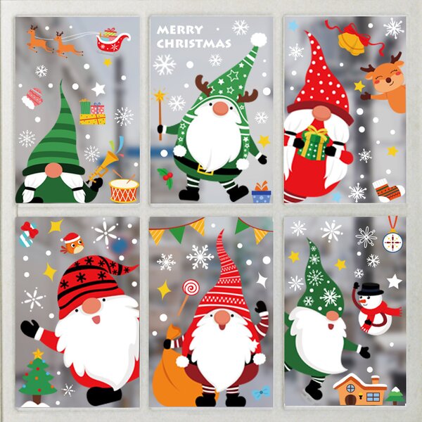 Vianočné nálepky na okno - Santa Claus - rôzne motívy na výber Varianta: Varianta 10