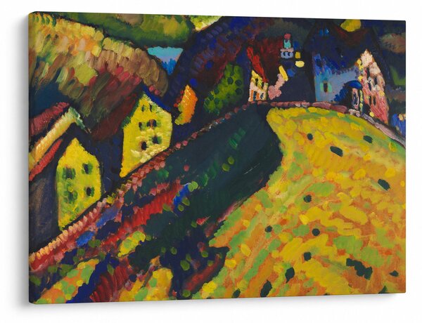 Obraz - Vasily Kandinsky, Houses at Murnau, reprodukcia (70x50 cm)