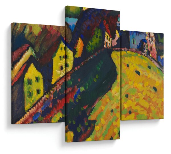 Obraz - Vasily Kandinsky, Houses at Murnau, reprodukcia (90x60 cm)