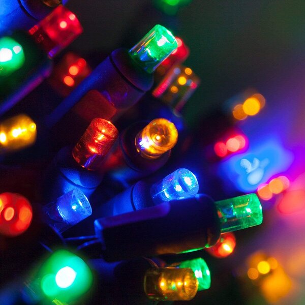 Vianočná LED reťaz do interiéru - viacfarebná, 10m, 100 LED