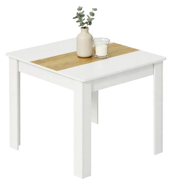 JEDÁLENSKÝ STÔL, biela, dub medový, 80/80/75 cm MID.YOU - Online Only jedálne, Online Only