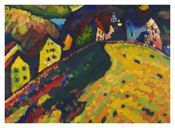 Obraz - Vasily Kandinsky, Houses at Murnau, reprodukcia (70x50 cm)