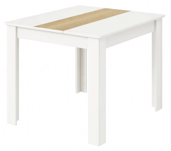 JEDÁLENSKÝ STÔL, biela, dub medový, 80/80/75 cm MID.YOU - Online Only jedálne, Online Only