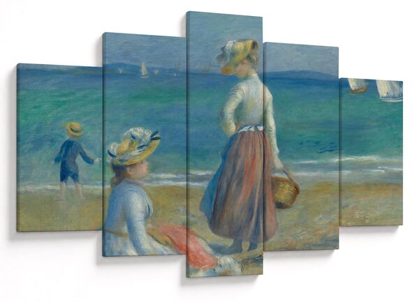 Obraz - Auguste Renoir, Figures on the Beach, reprodukcia (150x105 cm)