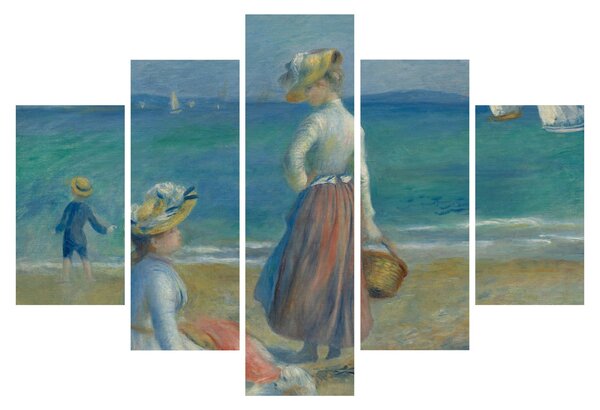Obraz - Auguste Renoir, Figures on the Beach, reprodukcia (150x105 cm)