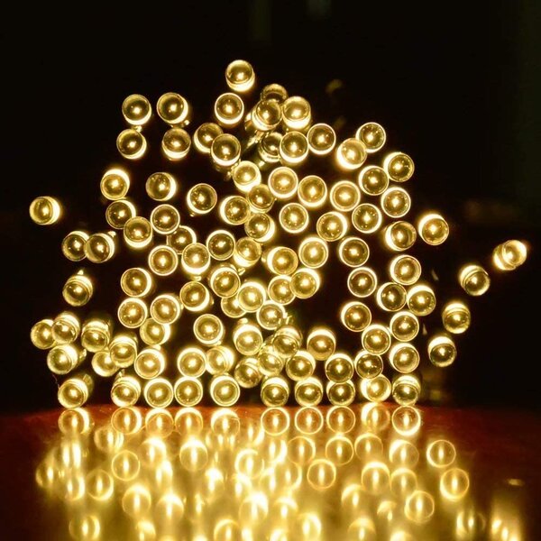 Vonkajšia LED vianočná reťaz - teplá biela, 5m, 50 LED