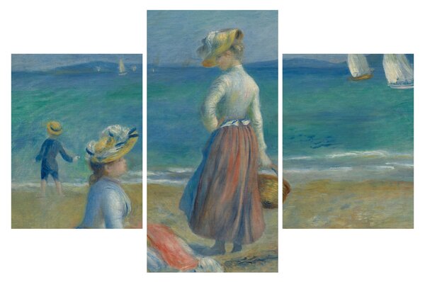 Obraz - Auguste Renoir, Figures on the Beach, reprodukcia (90x60 cm)