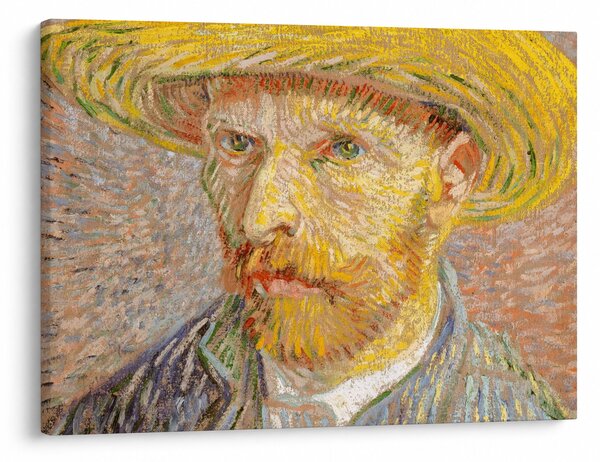 Obraz - Vincent van Gogh, Self-Portrait with a Straw Hat (The Potato Peeler), reprodukcia (70x50 cm)