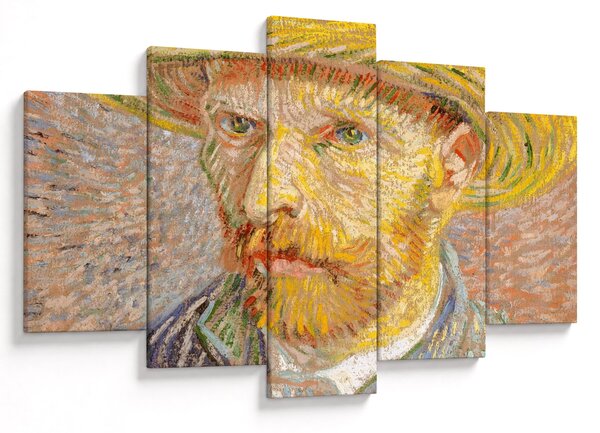Obraz - Vincent van Gogh, Self-Portrait with a Straw Hat (The Potato Peeler), reprodukcia (150x105 cm)