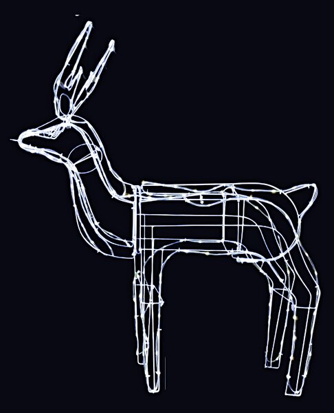 Vonkajší vianočný LED svietiaci sob, 77x88cm, rôzne farby na výber Farba: Modrá
