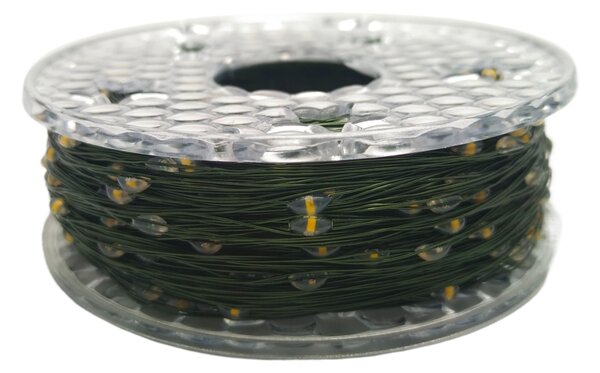 Vianočná LED mikro reťaz, modrá so zábleskami, 50 m, 500 kvapkových LED