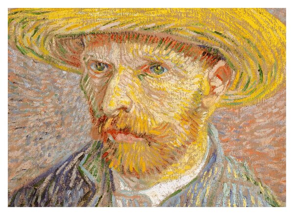 Obraz - Vincent van Gogh, Self-Portrait with a Straw Hat (The Potato Peeler), reprodukcia (70x50 cm)