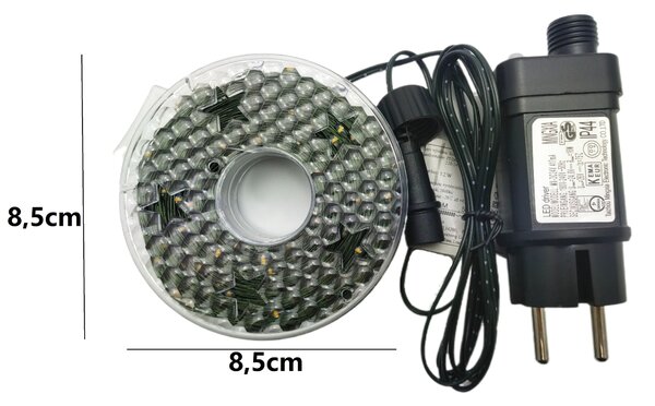 Vianočná LED mikro reťaz, modrá so zábleskami, 50 m, 500 kvapkových LED