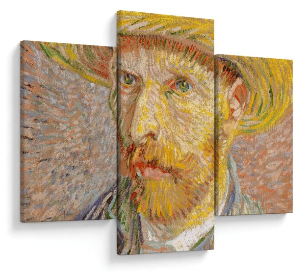 Obraz - Vincent van Gogh, Self-Portrait with a Straw Hat (The Potato Peeler), reprodukcia (90x60 cm)