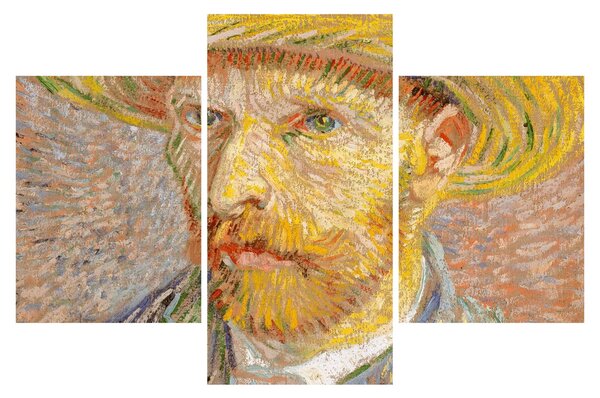 Obraz - Vincent van Gogh, Self-Portrait with a Straw Hat (The Potato Peeler), reprodukcia (90x60 cm)