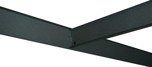 Kovový regál ECONOMY 220x90x45 6 políc - čierna