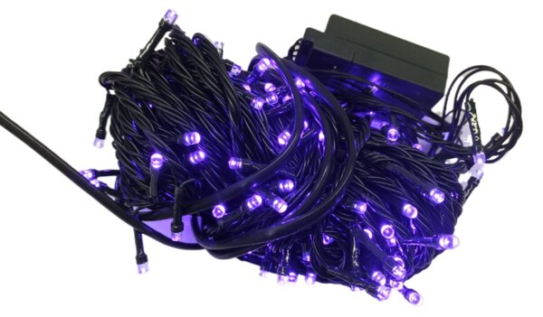 Vnútorná LED vianočná reťaz - fialová, 14m, 140 LED