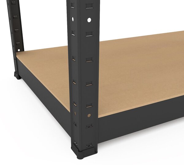 Kovový regál ECONOMY 220x90x45 6 políc - čierna