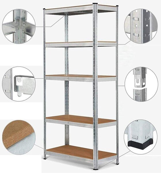 Akciový balíček 1+1 Kovový regál ECONOMY 180x90x40 - pozinkovaný