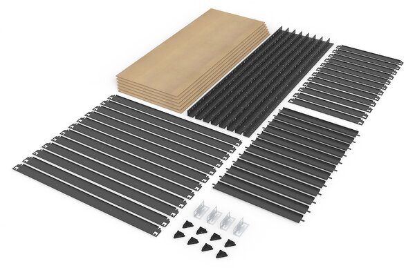 Kovový regál ECONOMY 220x90x45 6 políc - čierna
